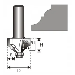 Frez trzpieniowy Dedra 07F162B 8mm