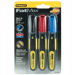 Marker ścięty XL kolory:czarny, czerwony, niebieski STANLEY FatMax (op.zb.12szt)