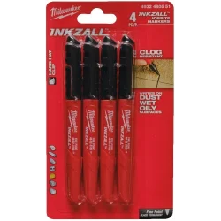 Marker permanentny czarny Milwaukee 4 szt. 4932480551