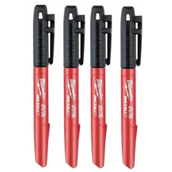 Marker permanentny czarny Milwaukee 4 szt. 4932480551