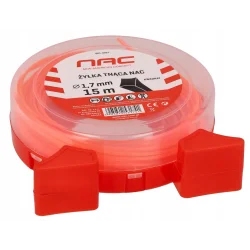 Żyłka tnąca NAC kwadrat 1,7 mm x 15 m pomarańcz kosy podkaszarki kosiarki