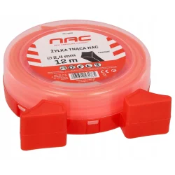 Żyłka tnąca NAC kwadrat 2,4 mm x 12 m pomarańczowa kosy podkaszarki