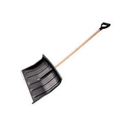 Łopata śniegowa z drewnianym trzonkiem BLACK VR-7492 VERKATTO