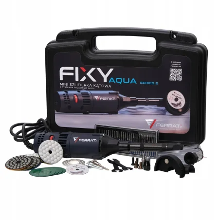 Mini szlifierka kątowa FIXY AQUA series 2 FERRATi frez tarcza pad akcesoria