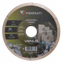 Tarcza diamentowa tnąca na mokro 0,6mm 115mm VENUS FERRATi