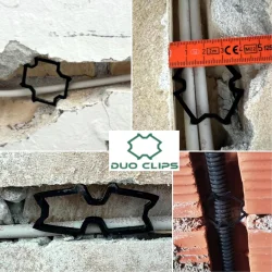 Klipsy na kable DUO CLIPS wciskane 50 mm 50 szt.