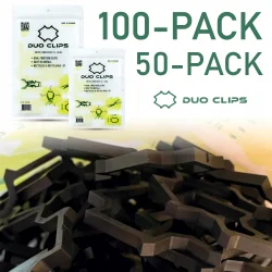 Klipsy na kable DUO CLIPS wciskane 50 mm 50 szt.
