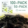 Klipsy na kable DUO CLIPS wciskane 50 mm 50 szt.