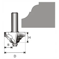 FREZ PODWÓJNA ESOWNICA RZYMSKA T12 DEDRA 07F173C
