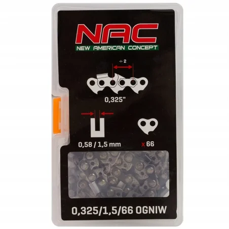 ŁAŃCUCH 16" NAC (66 OGNIWEK - 0,325 X 1,5) TT-CS4500, NO-CS38, CAST45-40-02AC, CST40TCCW, HY-CST45-40-WO - BLISTER ///Ł4