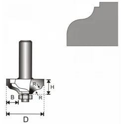 Frez 2xzaokr.łożys.T8D32H12,9R3,96B9,52 DEDRA