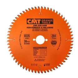 CMT Piła tarczowa do aluminium laminatu 225x30 mm 64Z 296.225.64M