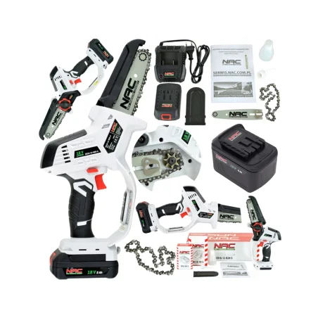 PILARKA (zestaw), prowadnica (12,7 cm) i łańcuch NAC , SDS, zawiera: 1x aku 18V, 2,0 Ah i ładowarka NAC