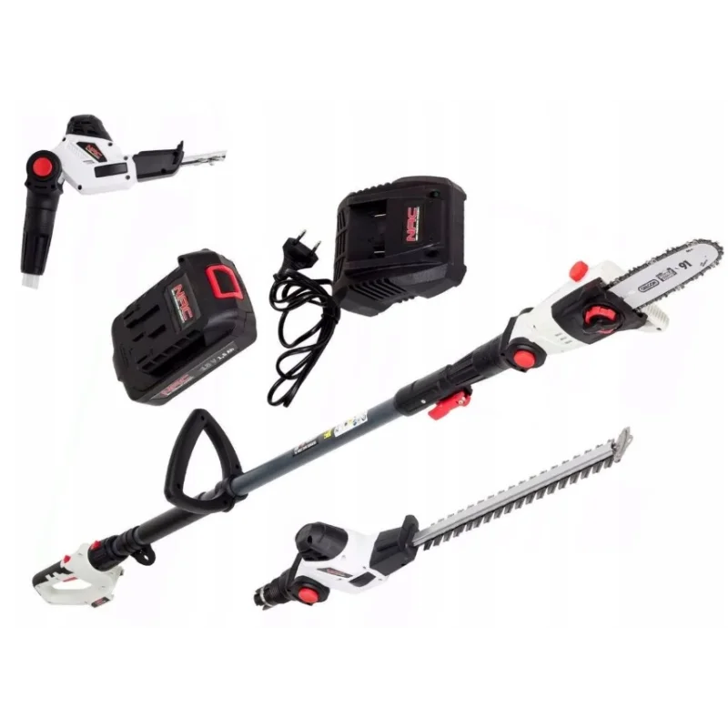 DWUFUNKCYJNE URZĄDZENIE na wysięgniku, pilarka, nożyce (zestaw) łańuch i prowadnica (20cm) OREGON, długość nożyc 40cm, zasięg pr