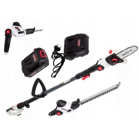 DWUFUNKCYJNE URZĄDZENIE na wysięgniku, pilarka, nożyce (zestaw) łańuch i prowadnica (20cm) OREGON, długość nożyc 40cm, zasięg pr