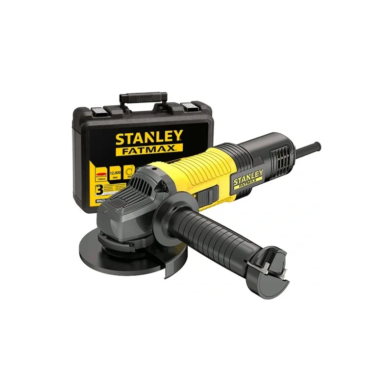 Szlifierka z płynnym startem 850W 125mm Stanley FatMax FMEG220K-Qs Walizka