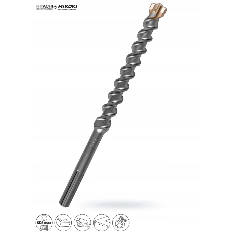 Wiertło udarowe SDS Max dwuspiralne, czteroostrzowe 18x540mm