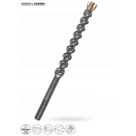 Wiertło udarowe SDS Max dwuspiralne, czteroostrzowe 18x540mm