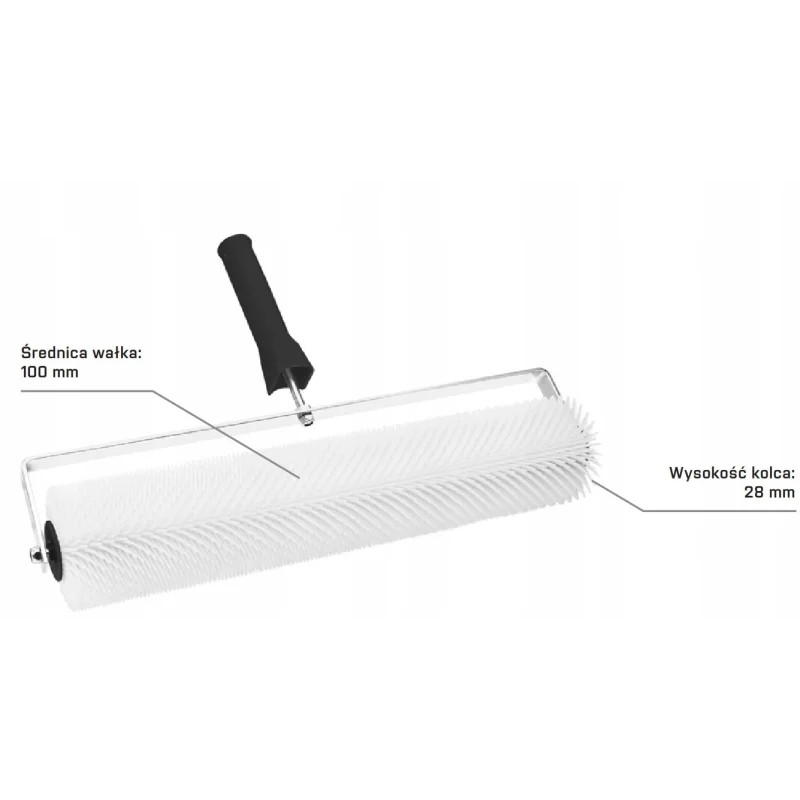 Wałek jeź 50cm do wylewek wys. kolca 28mm/A.5 SOLID