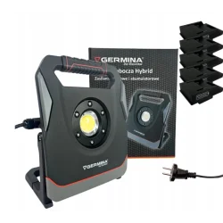 Naświetlacz LED przenośny z akumulatorem 65W 7000lm HYBRID GERMINA