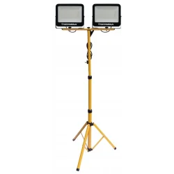 Naświetlacz LED na statywie 2x100W (2x m) b.zimny 6400K żółty IP65 GERMINA