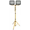 Naświetlacz LED na statywie 2x100W (2x m) b.zimny 6400K żółty IP65 GERMINA