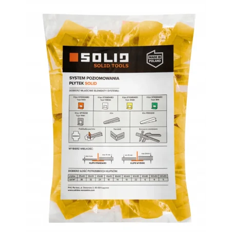 System poziomowania płytek - 100 klips 2mm/A.10 SOLID
