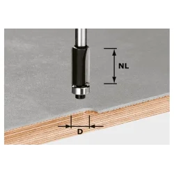Festool 491027 frez cylindryczny do wyrównywania HW D12,7/NL25 KL