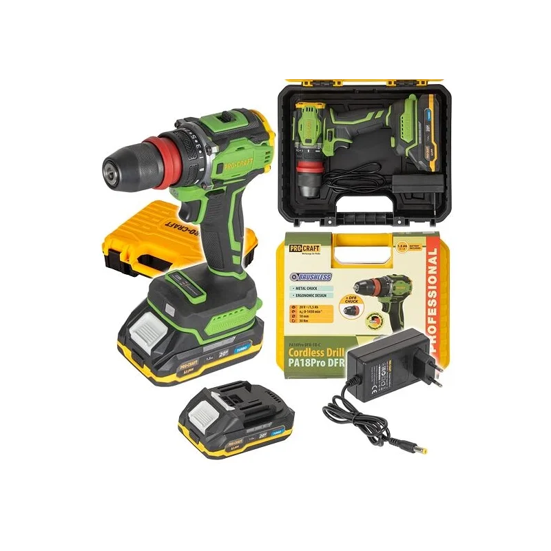 Wiertarko-wkrętarka akumulatorowa PA18PRODFR Procraft