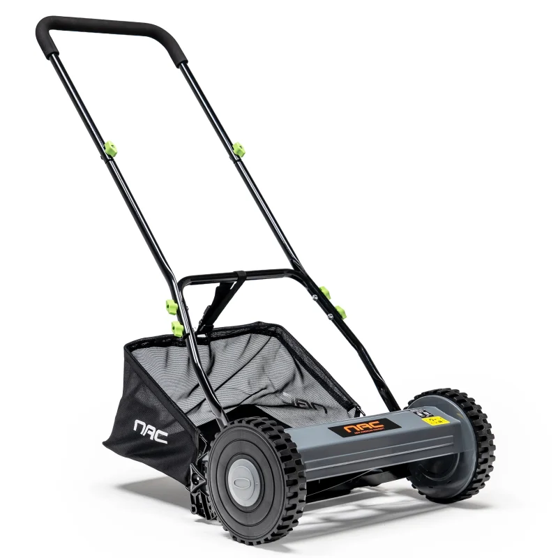 Kosiarka mechaniczna pchana szerokość 40 cm, 5 noży, zakres koszenia 12-45 mm, z koszem LM-40-C NAC