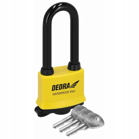 DEDRA Kłódka wodoodporna w osłonie 45mm z długim jarzmem 11U171-L