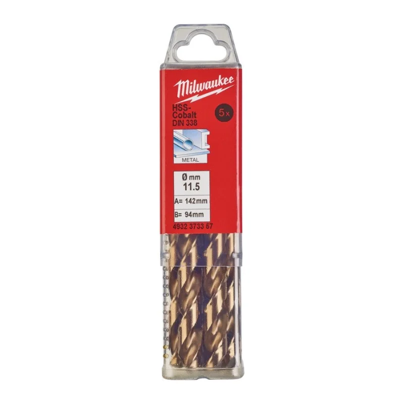 MILWAUKEE WIERTŁO DO METALU HSS COBALT 11,5 MM 5sztuk
