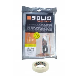 SOLID KURTYNA DRZWIOWA ANTYKURZOWA Z ZAMKIEM + TAŚMA DWUSTRONNA