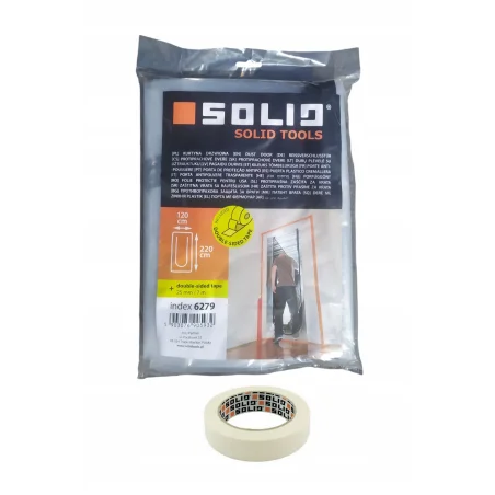 SOLID KURTYNA DRZWIOWA ANTYKURZOWA Z ZAMKIEM + TAŚMA DWUSTRONNA