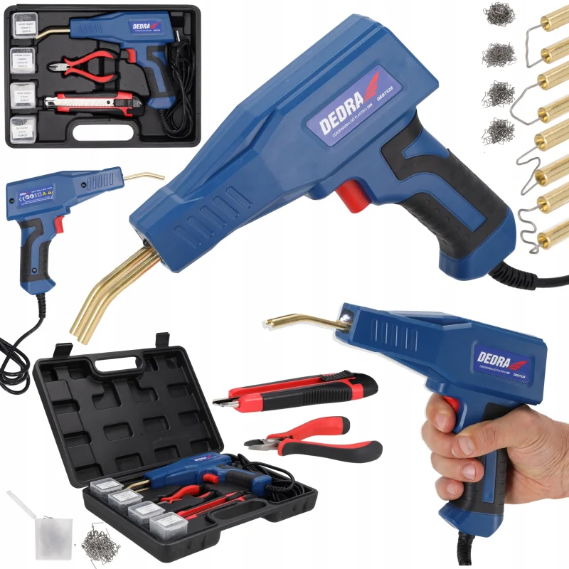 Zgrzewarka do plastiku 50W zestaw 500st. 400 zszywek DED7528 DEDRA