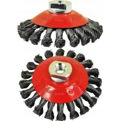 Szczotka stożkowa drut splatany FI 115x15 mm gwi