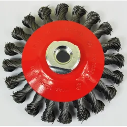 Szczotka stożkowa drut splatany FI 115x15 mm gwi