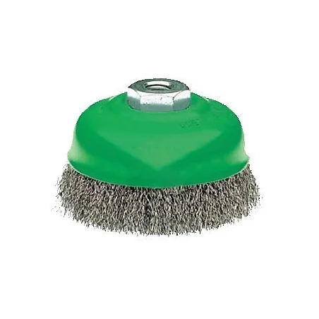 Szczotka doczołowa 80mm drut nierdzewny falisty 0,