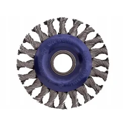 Szczotka tarczowa 115x12mm drut stalowy splatany 0