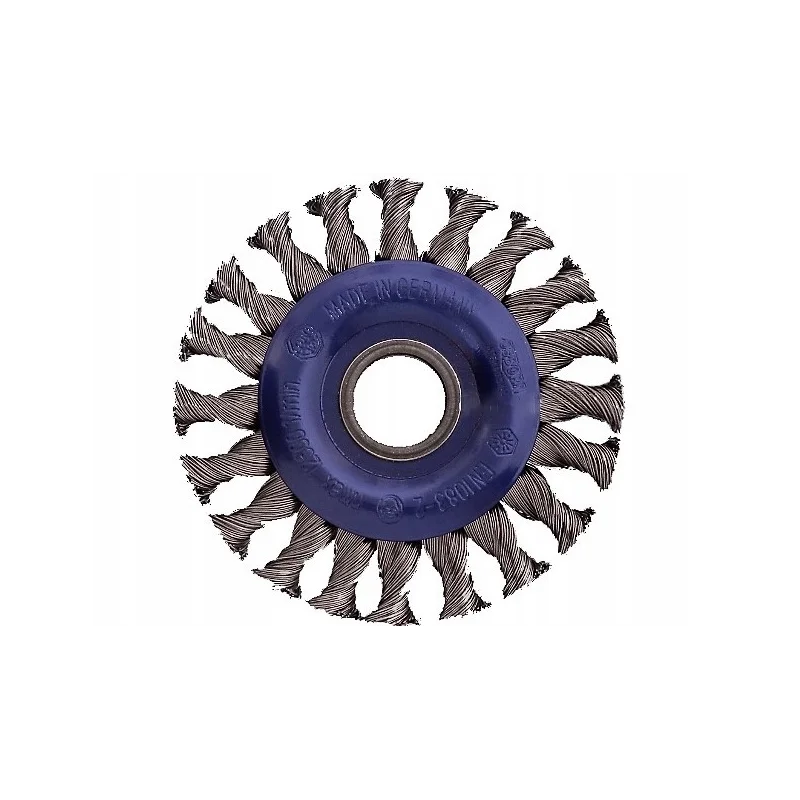 Szczotka tarczowa 115x12mm drut stalowy splatany 0