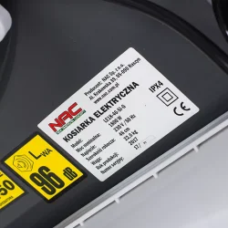 Kosiarka elektryczna 1800W, INDUKCYJNY, 46cm, stalowa, kosz 45l LE18-46-SI-G Nac