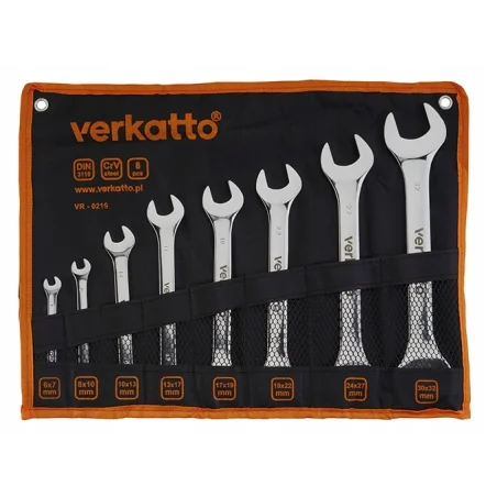 KOMPLET KLUCZY DWUSTRONNYCH PŁASKICH 8szt