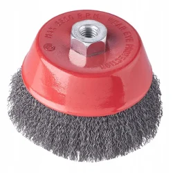 Szczotka doczołowa M14, drut falowany 120mm Verkat