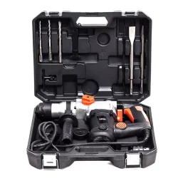 MŁOT UDAROWY SDS+ 1250 W, obr 0-800 min, funkcja kucia, walizka-uchwyt wiertarski, dłuta i wiertła SDS+ NAC