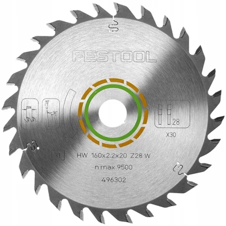 Tarcza pilarska uniwersalna HW 160X2,2X20 W28 FEST