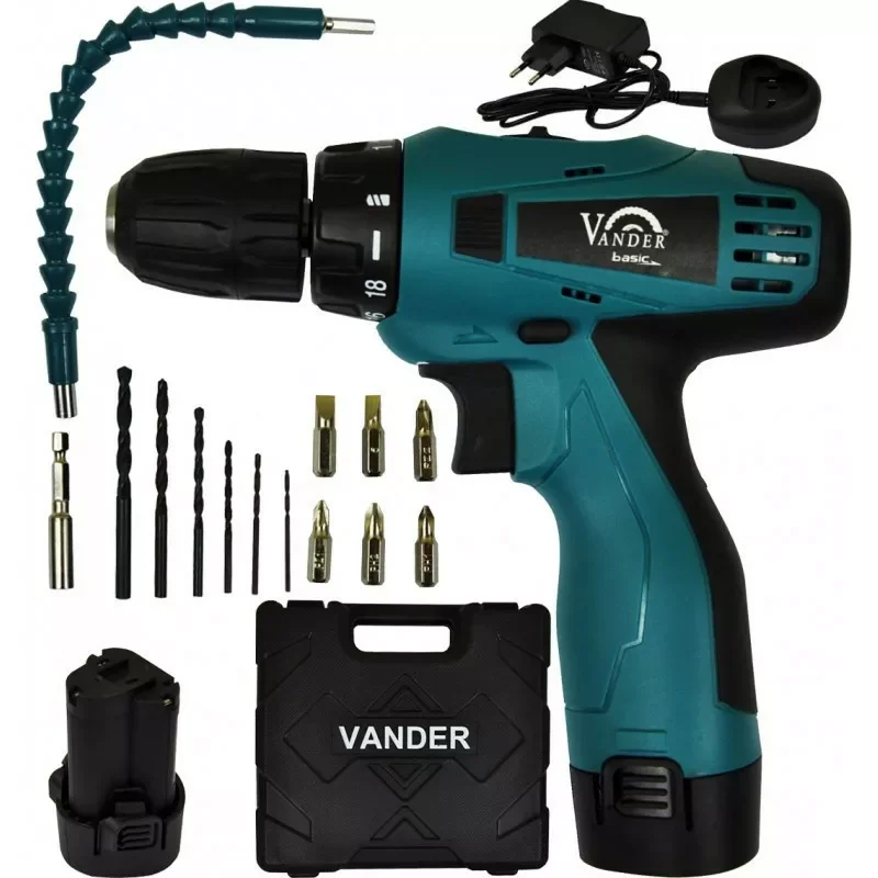 Wkrętarko-wiert. dwubiegowa 12V/2x1,5Ah z regulacją  BWA512 VANDER