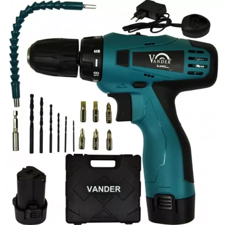Wkrętarko-wiert. dwubiegowa 12V/2x1,5Ah z regulacją  BWA512 VANDER