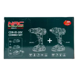Zestaw wiertarko-wkrętarka+zakrętarka 20V CDB-LI-20V+ID-LI-20V NAC