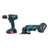 Zestaw wiertarko-wkrętarka+szlifierka kątowa 20V CDB-LI-20V+AGE-125- LI-20V NAC