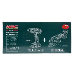 Zestaw wiertarko-wkrętarka+szlifierka kątowa 20V CDB-LI-20V+AGE-125- LI-20V NAC